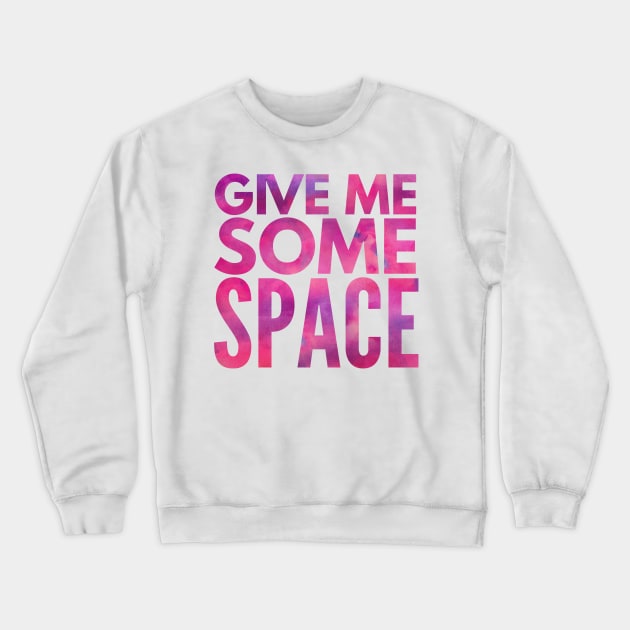 Give Me Some Space Red Pink Star Nebula Crewneck Sweatshirt by AstroGearStore